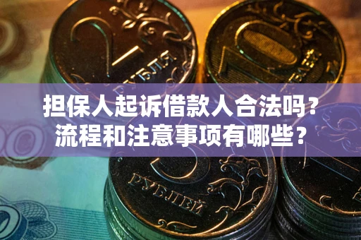 武汉担保人起诉借款人合法吗？流程和注意事项有哪些？