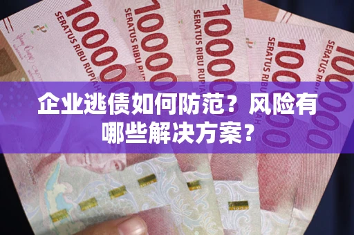 武汉企业逃债如何防范？风险有哪些解决方案？