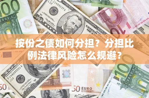 武汉按份之债如何分担？分担比例法律风险怎么规避？