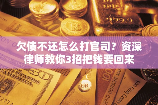 武汉欠债不还怎么打官司？资深律师教你3招把钱要回来