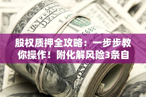武汉股权质押全攻略：一步步教你操作！附化解风险3条自救法则