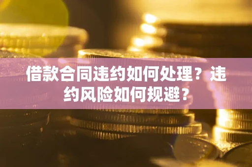 武汉借款合同违约如何处理？违约风险如何规避？