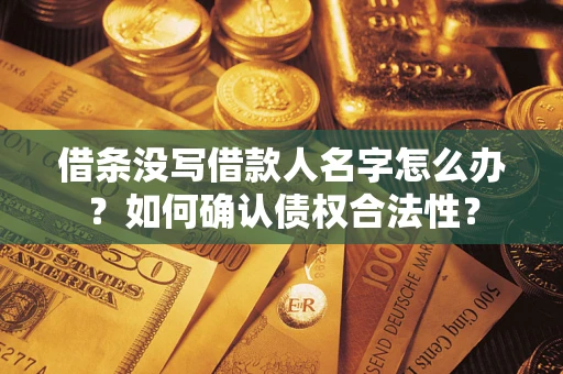 武汉借条没写借款人名字怎么办？如何确认债权合法性？
