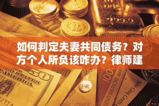 武汉如何判定夫妻共同债务？对方个人所负该咋办？律师建议