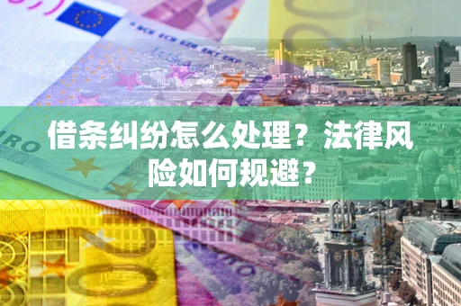 武汉借条纠纷怎么处理？法律风险如何规避？