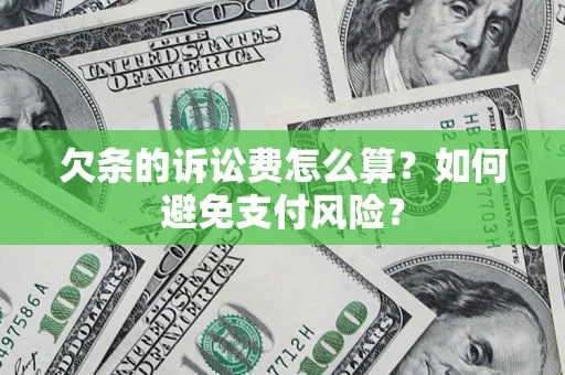 武汉欠条的诉讼费怎么算？如何避免支付风险？