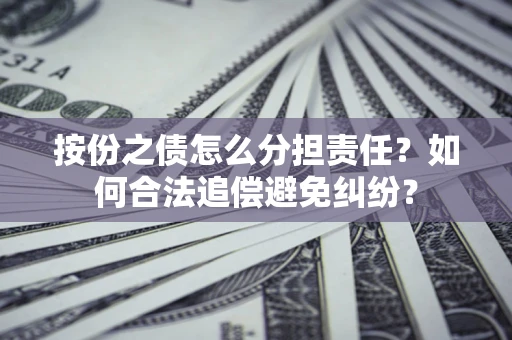 武汉按份之债怎么分担责任？如何合法追偿避免纠纷？